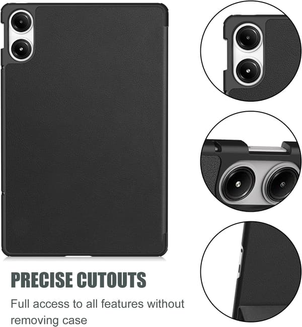 Xiaomi Redmi Pad Pro 12.1\", Slim Cover Stativ Hårdt Skal Etui – Sort