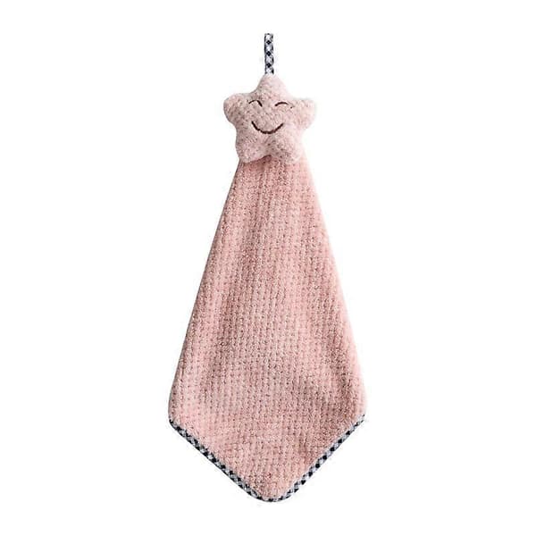 Stjerneformede absorberende håndklæder til køkken eller badeværelse, pink, 1 stk.