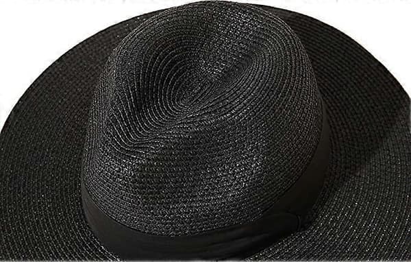Dame Bredskygget Strå Panama Roll Hat Bæltespænde Fedora Strand Solhat