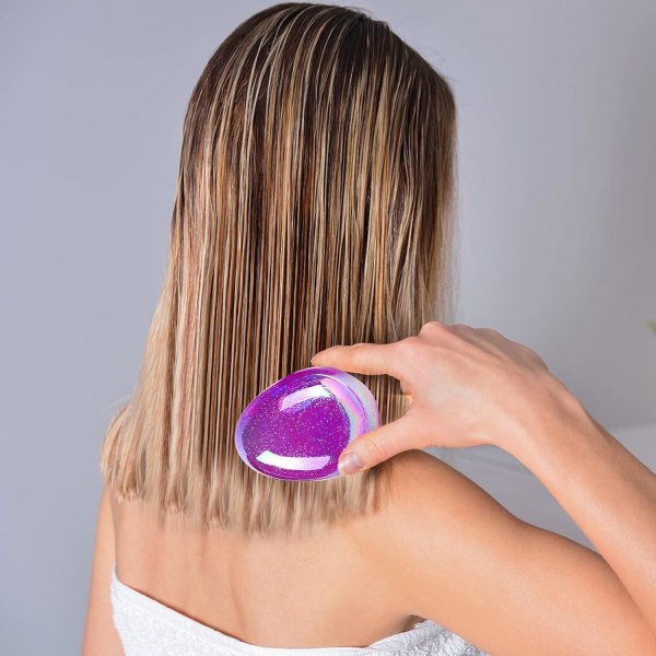 Detangler-hårbørste til kvinder, piger og børn Mini-hårbørste til vådt og tørt hår Kam Kompakt (Starry Sky Purple)