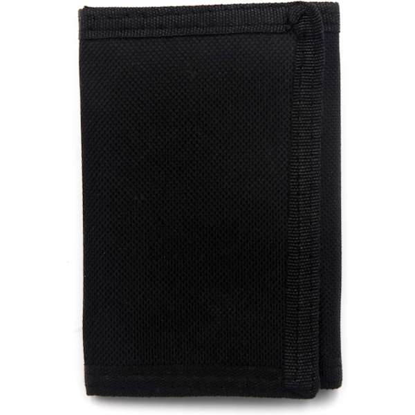 RFID Slim Camouflage Plånbok/Trifold Canvas Utomhus Sport Plånbok för Pojkar & Barn (Svart) Black