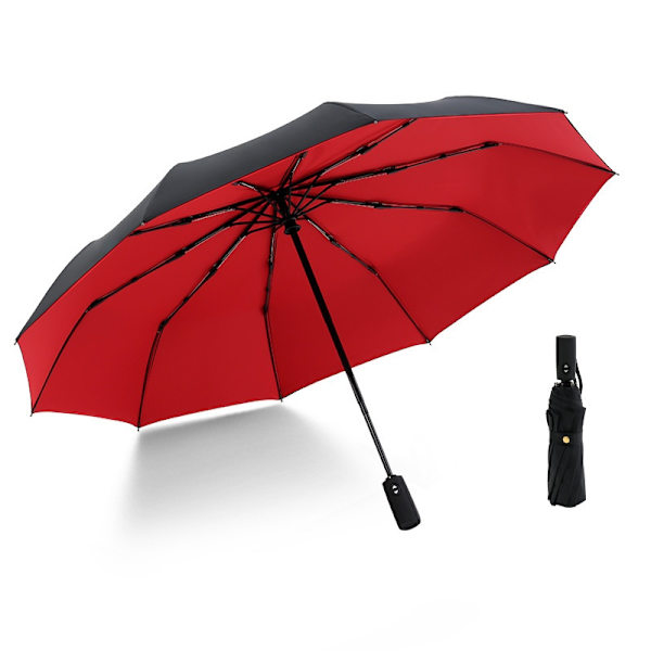 Double-layered 10-bone automatic umbrella sun parasol foldable wind-resistant fully automatic umbrella