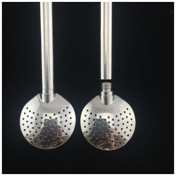 Yerba Mate Te-Gourd Drikkestråfilter i Rustfrit Stål (rav)