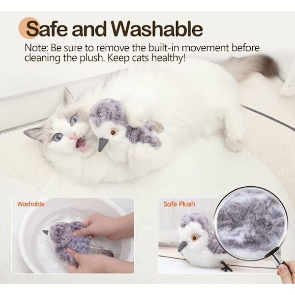 Realistic Plover Sound, Touch-Activated Interactive Cat Toy, Suitable for Indoor Cats (Cannot Fly).