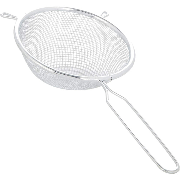 20cm / 8 tommer lang håndteret metalsigte, køkkenredskab og ideel til at si, dræne, vaske og et bredt udvalg af fødevarer, med et fint net Tin 20cm / 8 Inch