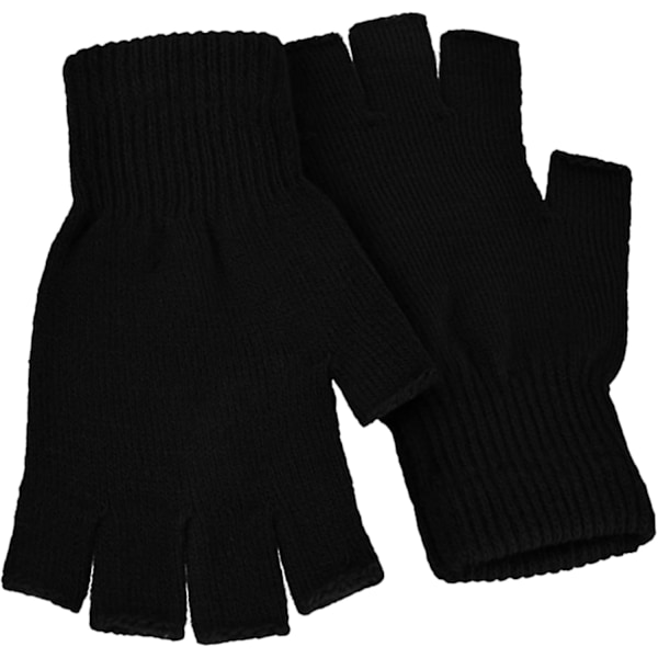 Sorte Termiske Fingerløse Handsker -