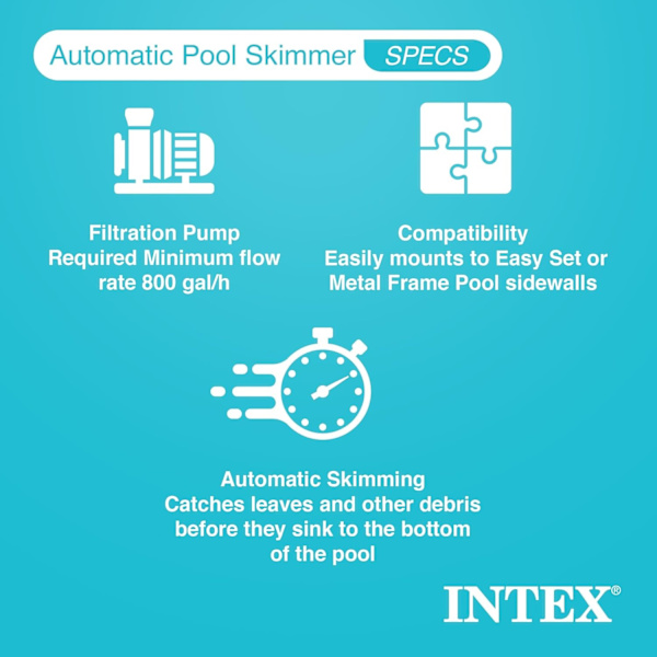 Pooltilbehør Trapezformet poolstøtte Skimmer Poolrenser
