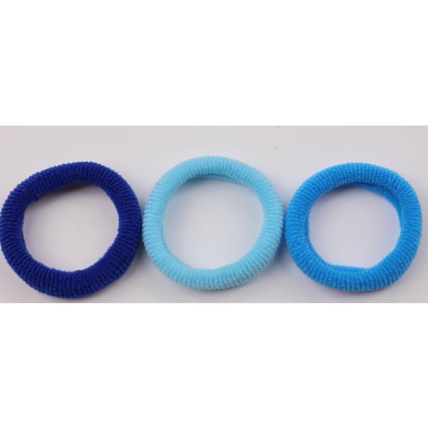 100 stk. Mini Bløde Hårelastikker Sømløse Hårelastikker Børne Hårringe Strikket Stof Hårelastikker (Gradient Blå) Blue