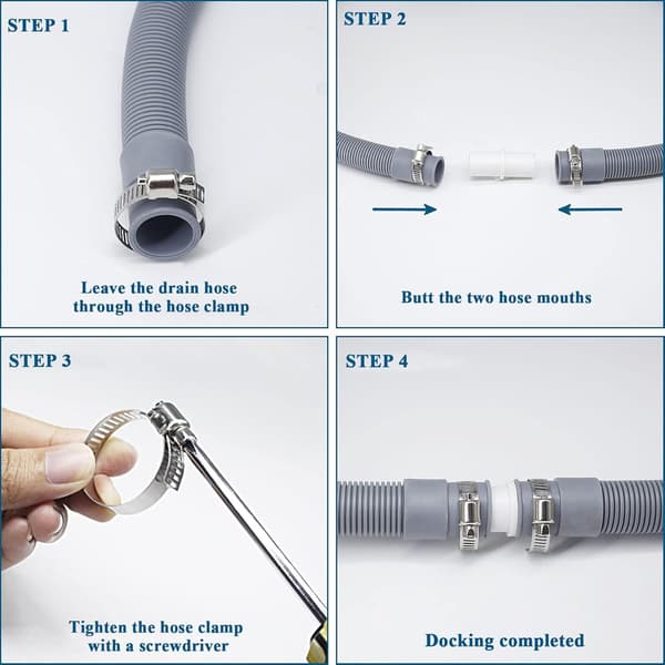 Washing Machine Extension Hose, 3M Universal Washing Machine Hose, Dishwasher Drain Hose Extension Set