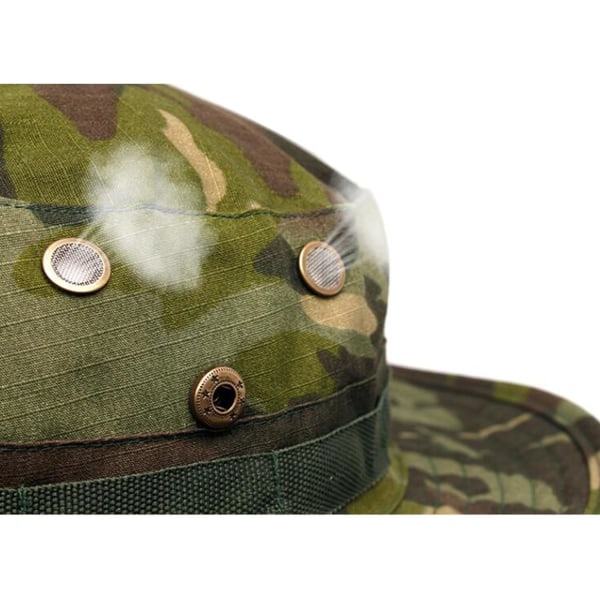 Boonie Tactical Fiskerhatt Solbeskyttelse Visjon Kamuflasje for Camping Fotturer Fiske Menn Unisex MC