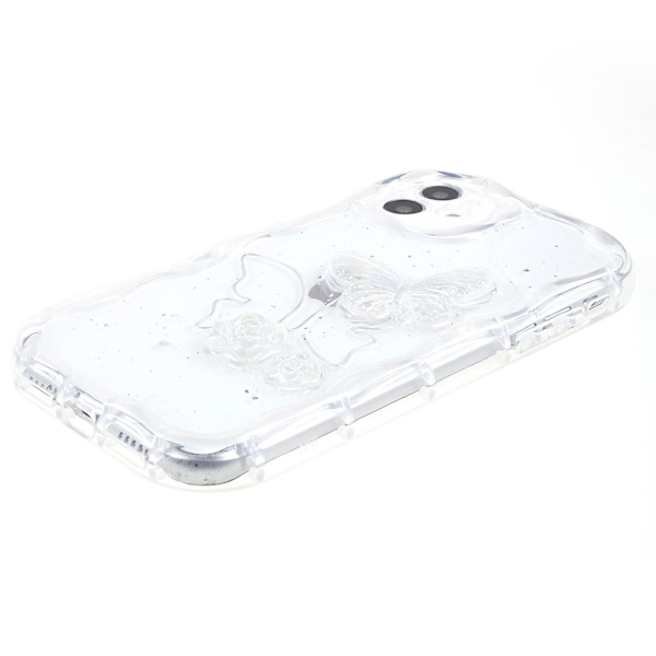iPhone 12 6.1 tuuman takakansi, 3D/pilvikuvioinen epoksijoustava TPU-puhelinkotelo -