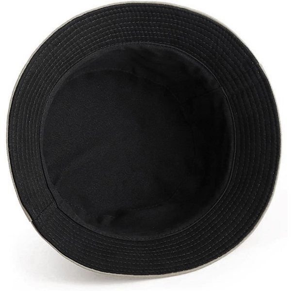Söpö ämpärihattu rannan kalastajanhatut naisille, kääntyvä kaksisuuntainen kulutus Smiley Black Beige