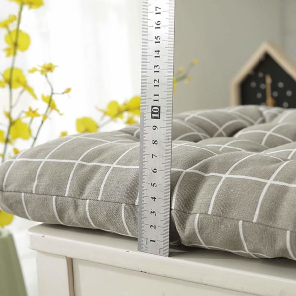 Mjuka sittdynor för matstolsdynor, trädgårdsstolsdynor set om 1, tjocka stolsdynor med band, ryggkudde bomullsfyllda sittdynor