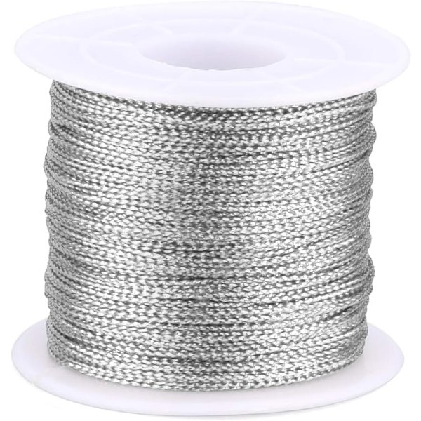 100M Gold Thread, Gold Thread Twist Tie with Spool, Gold Metallic Thread for Jewelry String, DIY Crafts and Packaging String
