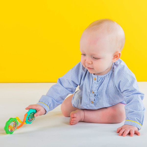 Oball Easy Grasp Shaker Rattle BPA-fri leksak för spädbarn Green