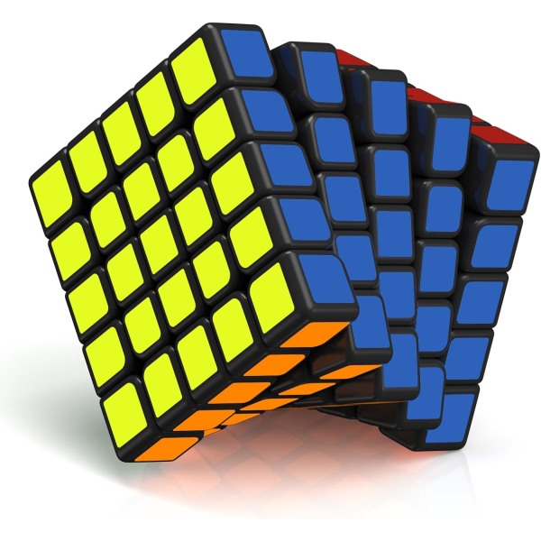 5X5 Speed ​​Cube, QiZheng 5x5x5 Original Puzzle Cube Super-hållbar klistermärke med levande färger (5x5x5) 5x5x5 3x3x3