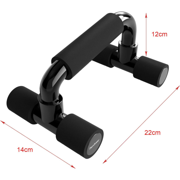 Pushup-tankojen telineet Kahvat Sarja Miehille ja Naisille Treeni Black