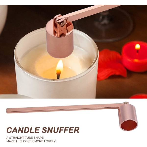 Stearinlysslukker med langt skaft Candle Snuffer (rosegull)