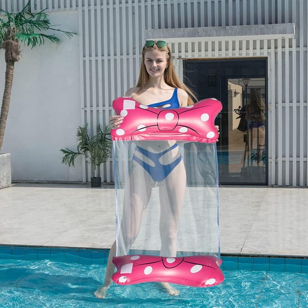 2-pack pool uppblåsbara, 4-i-1 simbassäng hängmatta vatten hängmatta
