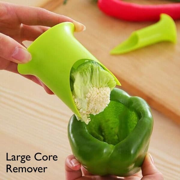 Pepper Corer. Cores and Chili Easily Removed with Kitchen Utensil Accessory Large Separator Gadget