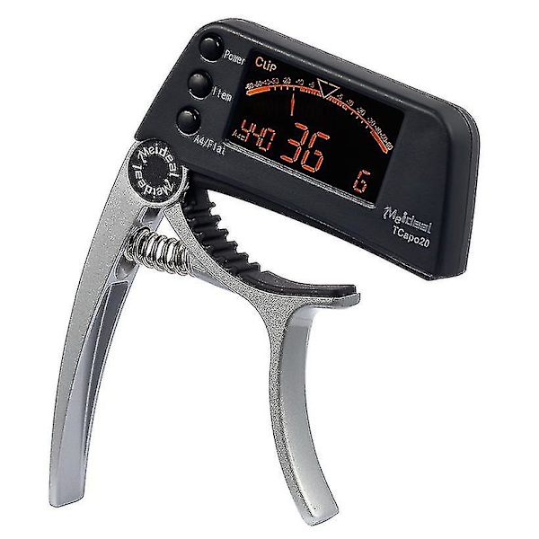 Akustisk guitar tuner capo hurtig skift nøgle 2 i 1 dele