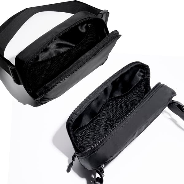 Taljetaske, bæltetaske, crossbody taljetaske til kvinder (sort)