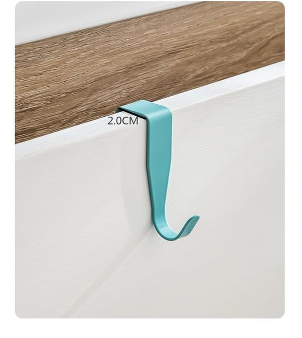Dörrkrokar, set med 4 enkelkrokar (grön) green