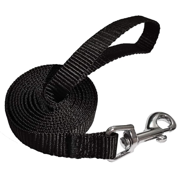 d Leash 1,5 m/5 fot Valpeleie, Gåtur Leash for Små/Mellomstore/Store Hunder, Kort Sterk Hundelinje for Hund og Valp Daglig Gåtur (Svart)