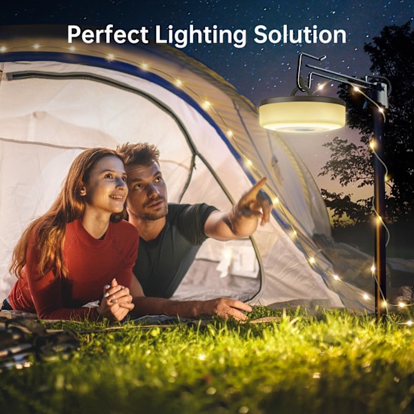 Utomhus LED-slingljus grönt, dekorationer för campingturer, husbil, vandring, 33ft 100 LED-festljus, 2 i 1 USB-portabel uppladdningsbar utomhus Green