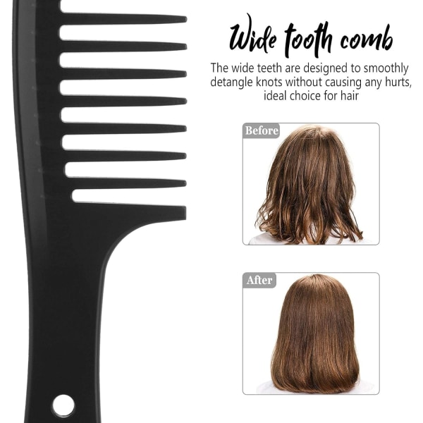 3 stykker Wide Tooth Detangling Hair Comb Detangling Hair Comb