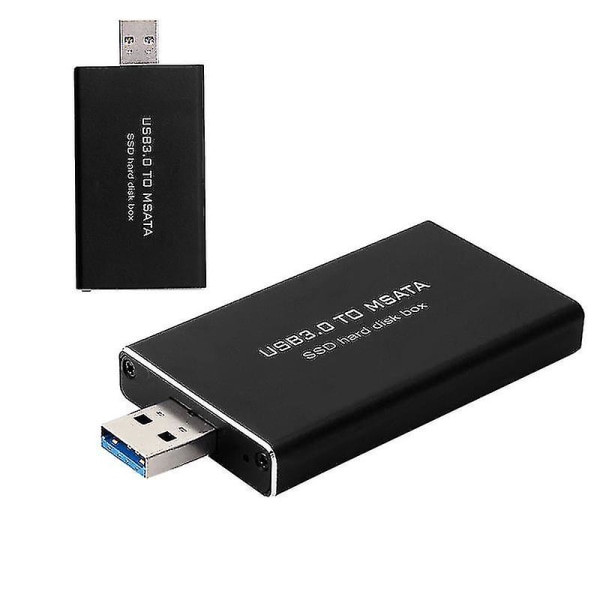 Usb 3.0 till Msata Ssd Hårddisk Box Konverter Adapter Kapsling Externt Fodral 1st