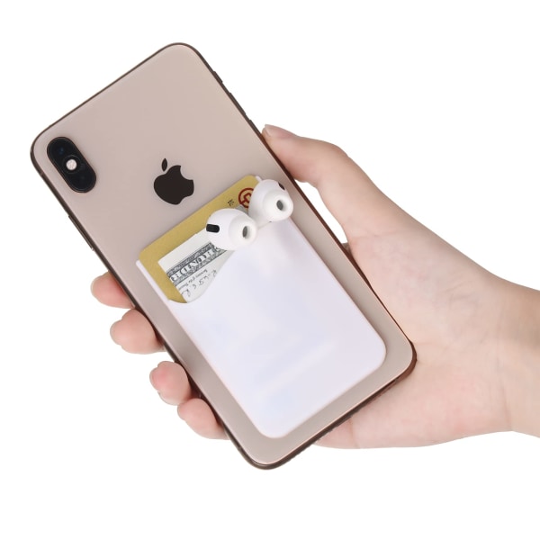 6 stykker telefonkortholder selvklebende pinne på silikon telefonlommebok Slank mobiltelefonkortholder for de fleste mobiltelefoner