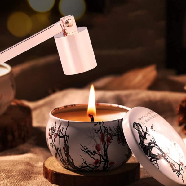 Stearinlysslukker med langt skaft Candle Snuffer (rosegull)