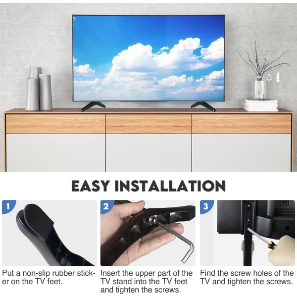Universal TV-telineen jalat, useimmille 32-65 tuuman LCD-näytöille