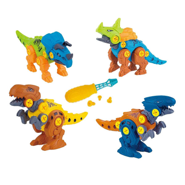 Dinosaurieleksak Barn Pedagogiska förskoleleksaker Montera byggstenar Leksaker