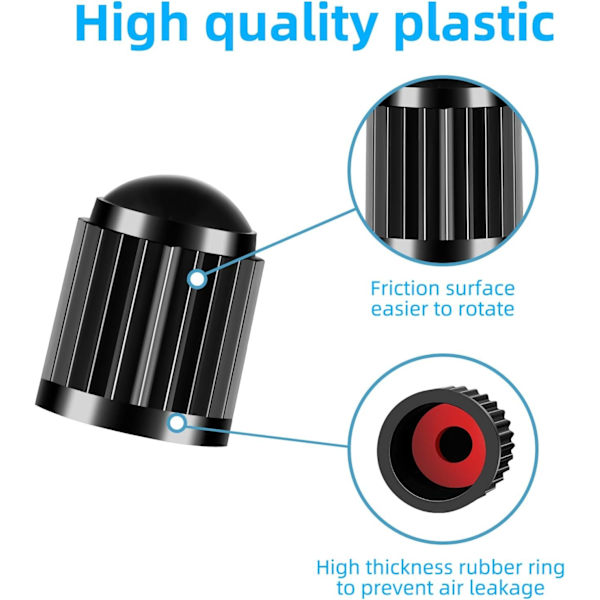 Tire Valve Caps, with O-ring (25 pcs)