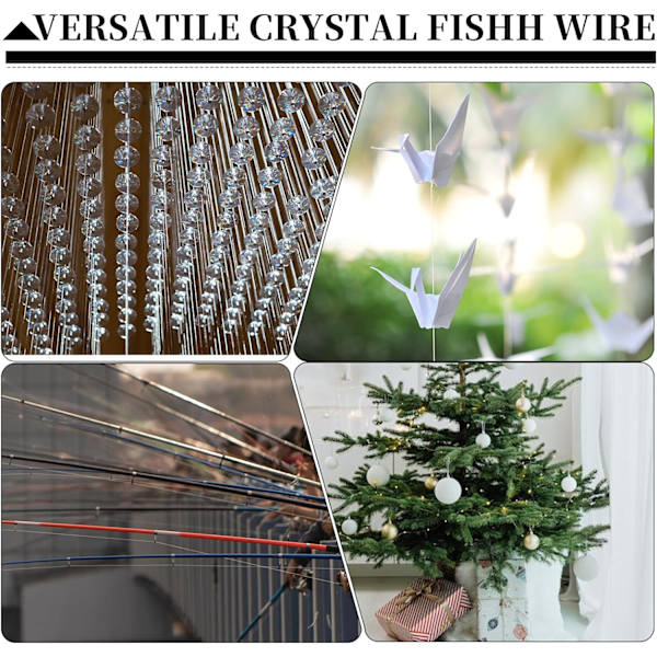 200 meter fiskesnøre, 0,8 mm 57LB klar fiskesnøre monofilament nylon fiskesnøre usynlig ophængningstråd fortykket nylontråd til fiskeri,