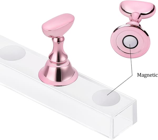Akryl neglekunst displaystativ, krystalstativ til DIY neglekunst, magnetisk træningsstativ.