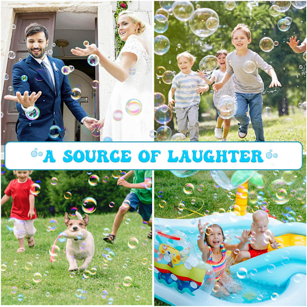 Leksaker för barn 3-8 år: 2-pack Bubble Gun Bubble Machine, utomhus trädgårds Bubble Machine (2Blå)