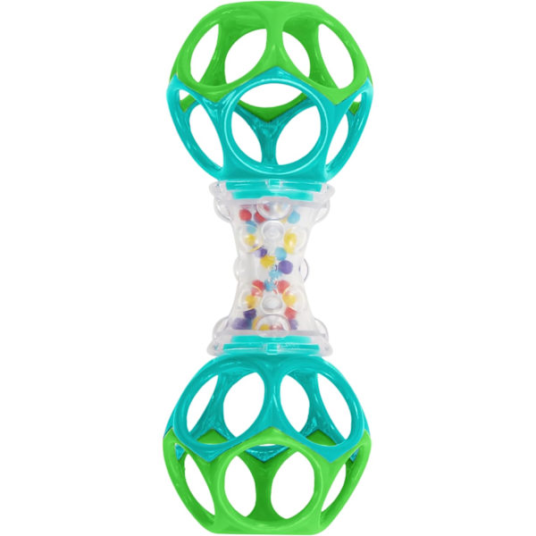 Oball Easy Grasp Shaker Rattle BPA-fri leksak för spädbarn Rattle & Shake, Green