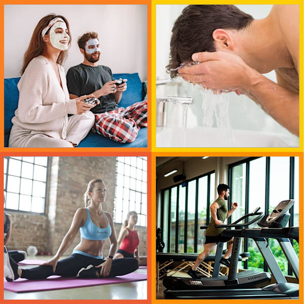 Hårbånd til mænd Sportshårbånd til mænd, Skridsikker Sportsmode Hårbånd, Metal Hårbånd til Mænd, Hårbøjle til Udendørs Sport, Bryllupper og Dagligdag 10 Pieces 1 count (Pack of 6)