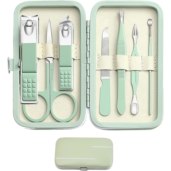 Manikyrset Nagelklippare Set Män Kvinnor Tå Finger Nagelklippare Personlig Vård Verktyg med Bärbar Resväska Manikyr Pedikyr Verktyg Grooming Kit