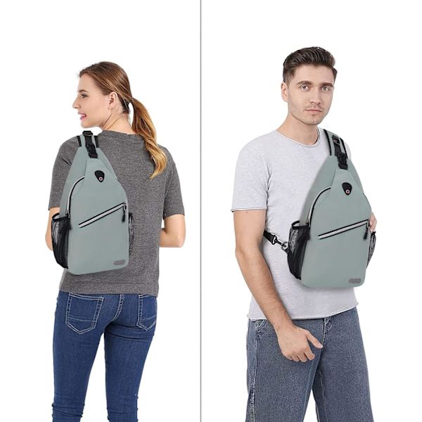 Sling-reppu, monikäyttöinen crossbody-olkalaukku, matkustus- ja vaelluspäiväreppu Sage Green