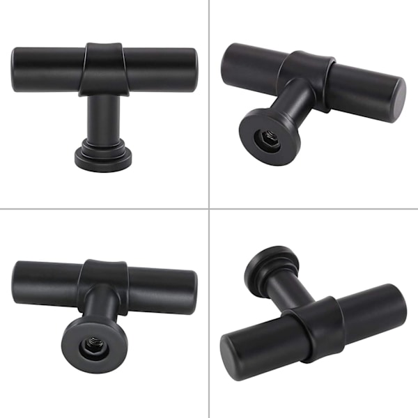 goldenwarm 10 kappaletta mustia laatikon nuppia mustat nupit - LST18BK Yhden reiän mustat kaapin kahvat mustat oven nupit Modernit mattamustat kaapin nupit Black1