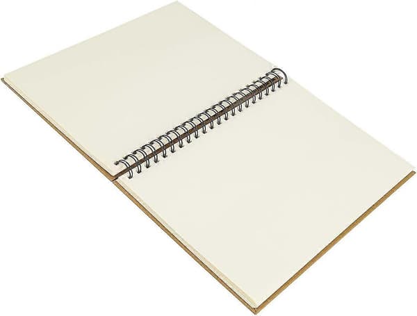 Blød Spiral Skitsebog, Blank Notesbog Journal, Memo Notesblokke Dagbogsplanlægger, 120 Sider/60 Ark 160gsm (A4)