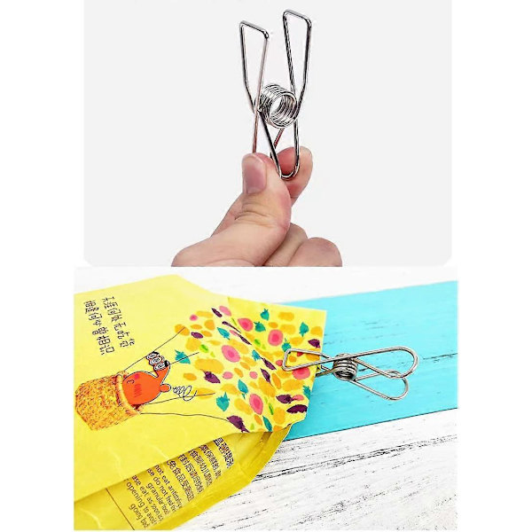 12-pakning klesklyper, 7,2 cm klesklyper i rustfritt stål