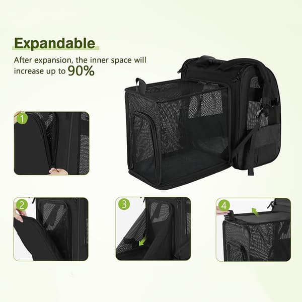 Cat Carrier Dog Backpack Expandable, Portable Breathable Backpack, Fold-Out Back More Space Fantastic