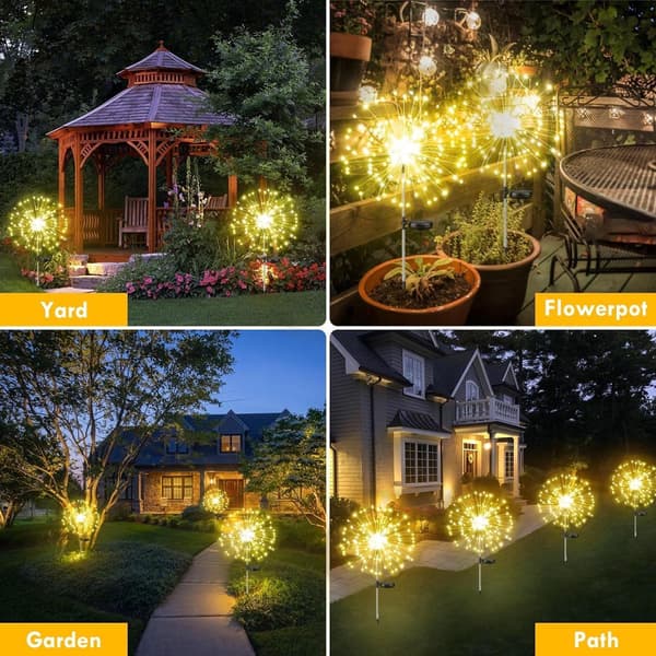 Solar lights for garden decorations, waterproof outdoor solar lights, pathway, patio, garden path