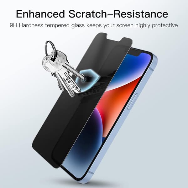Screen Protector for iPhone 16e 2025, iPhone 14 6.1-inch, Anti-spy Tempered Glass Film, 2-pack
