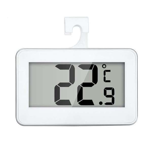 2-pack LCD Digital Refrigerator Thermometer with Hanging Hook and Retractable Stand